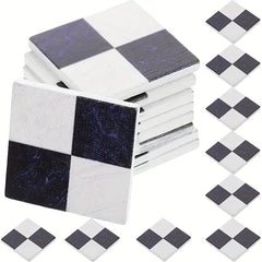 27pcs Mosaic Floor Tiles Set & Decorative Square Brick Sheets