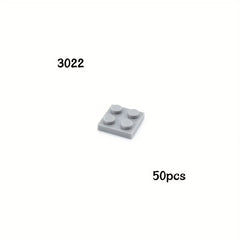 50pcs MOC Building Blocks Thin Plate 2x2 Dots DIY Toy for Kids