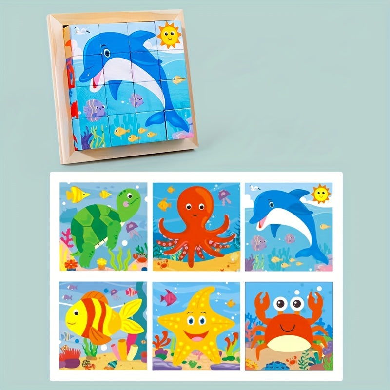 Wooden Block Puzzles for Kids - Montessori Learning Games