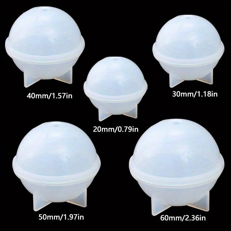 5 Sphere Resin Molds for Epoxy Resin DIY Necklace Jewelry Soap Candle