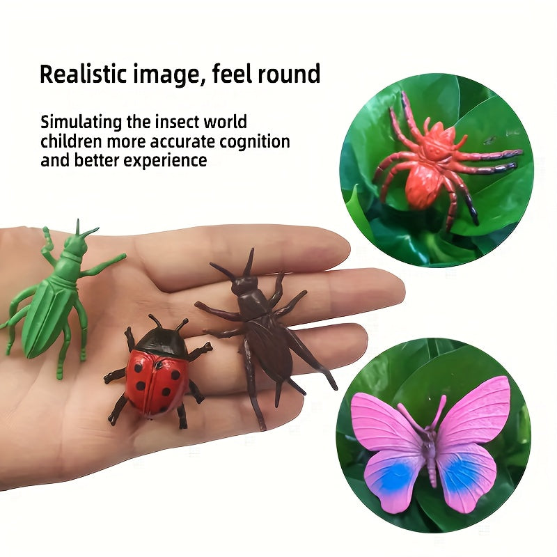 12pcs Mini Insect Animal Set Simulation Educational Puzzle Novelty Toy