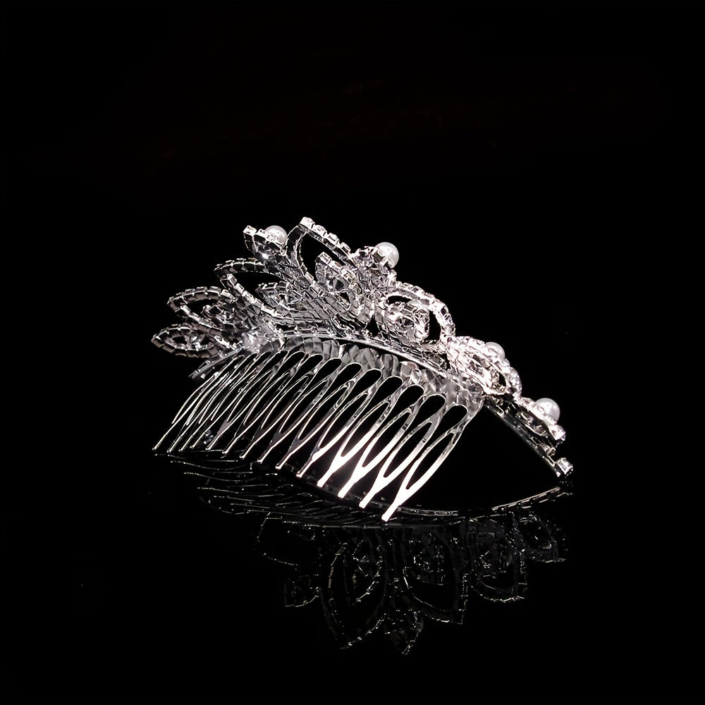 Crystal Faux Pearl Headband Tiara Hair Accessories