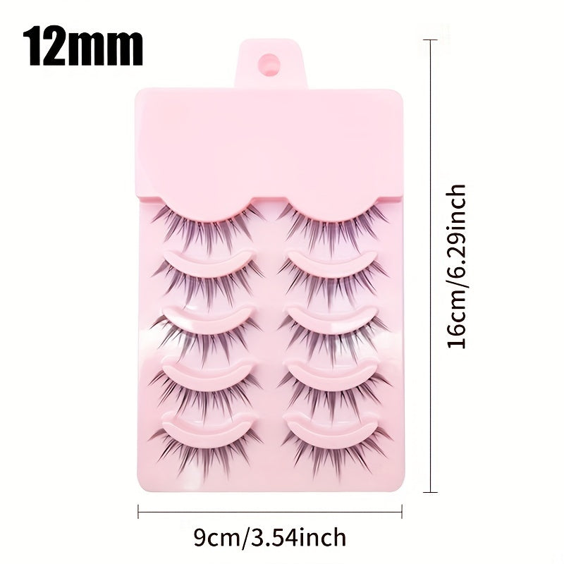 Manga Anime Lashes Soft Natural Thick False Eyelashes Pointed Cat Eye