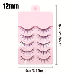 Manga Anime Lashes Soft Natural Thick False Eyelashes Pointed Cat Eye