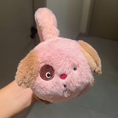 Adorable Cartoon Plush Earmuffs for Women Soft Pink Fuzzy Animal Comfortable Fit