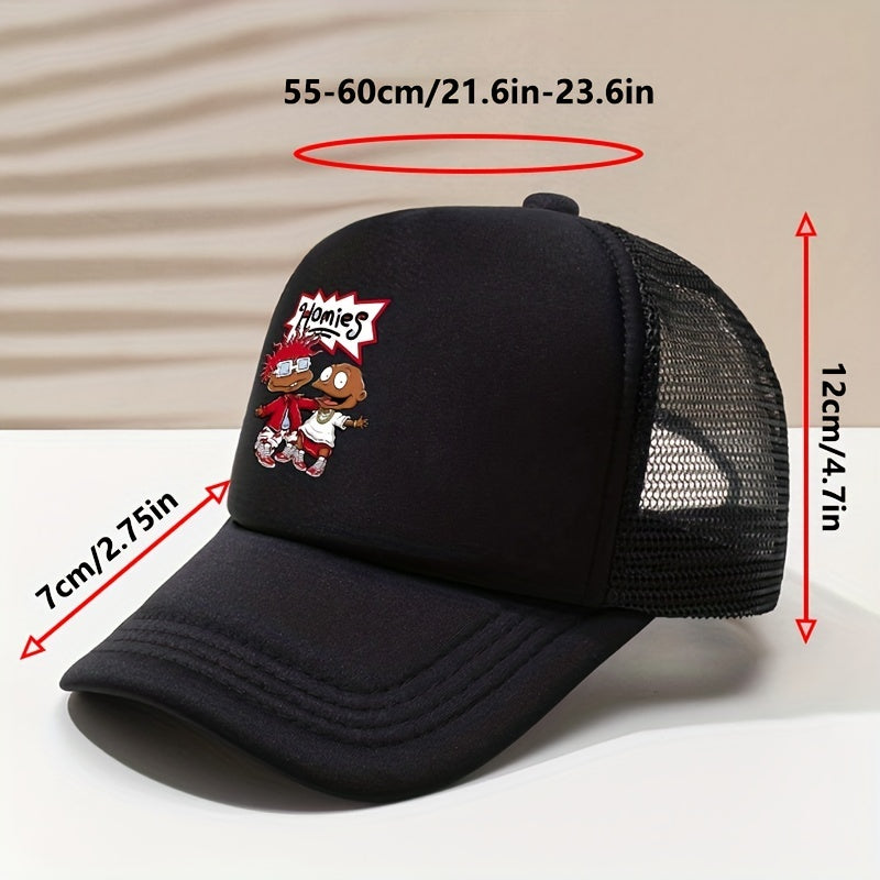 Cartoon Printed Peaked Cap Sunshade Baseball Cap