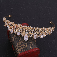 Crystal Bridal Crown Princess Tiara Headband Metal Tiaras And Crowns