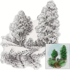 Forest Path Clear Stamps for Card Making and Scrapbooking