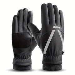 Winter Warm Gloves Outdoor Cycling Ski Gloves With Reflective Strips