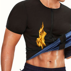 Men's Sauna Sweat Tights Short Sleeve T shirt