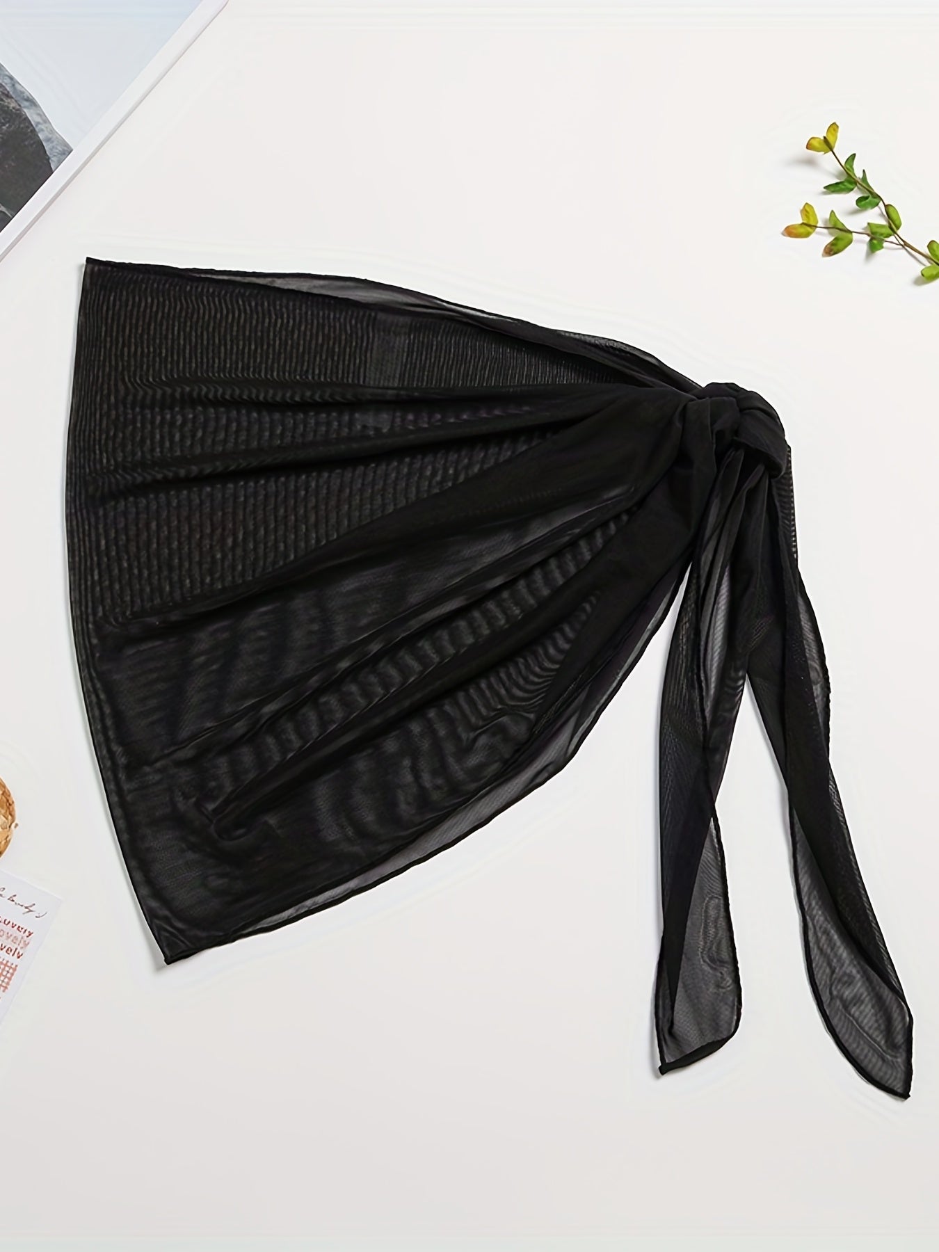 Sexy Mesh Wrap Cover Up Tie Side High Stretch Sarong Beach Cover Up