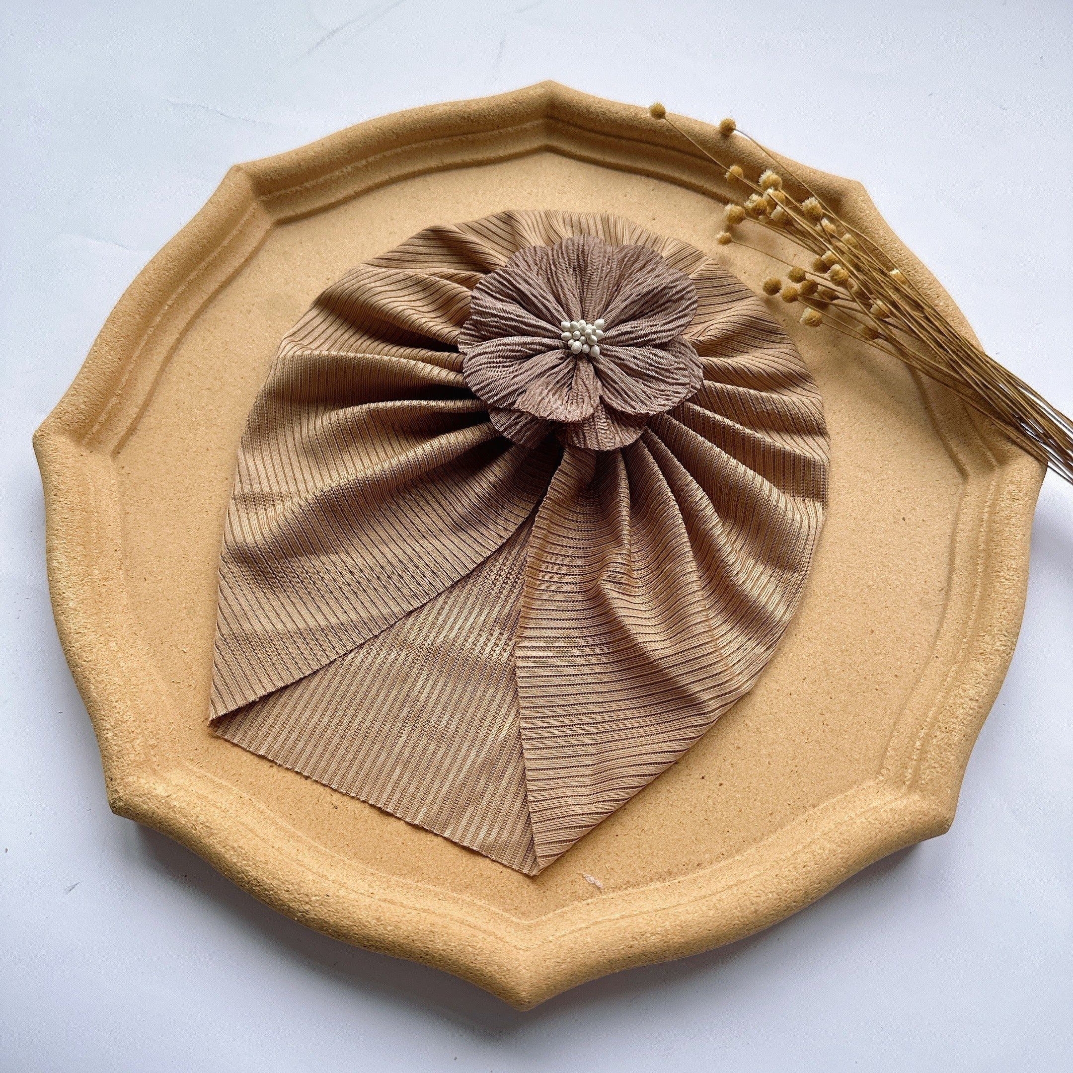 Baby Girls Flowers Decor Cap Hair Wrap Head Accessories for Outdoor
