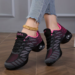 Women's Arch Support Dance Shoes with Letter Embroidery