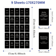 275pcs Removable Spice Jar Labels Stickers, Waterproof Pantry Labels for Storage