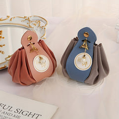Velvet Gift Bags Drawstring Pouch with Pearl Charm