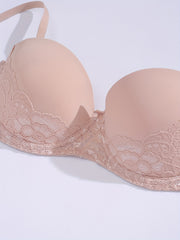 3pcs Lace Push Up Bras Comfy Balconette Bra