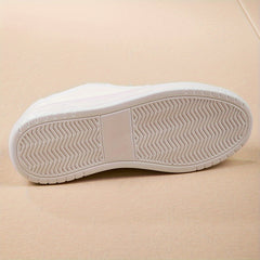Faux Leather Flat Skate Shoes Non Slip Heighten Outdoor Sneakers