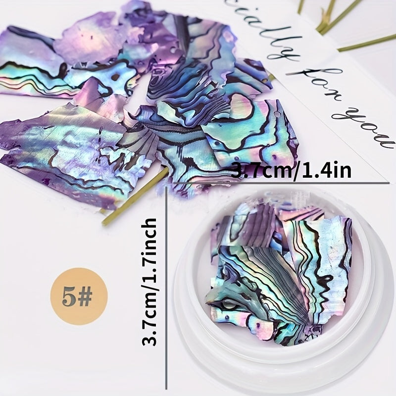 3D Mermaid Flakes Nail Art Decoration - Colorful Shell Slices Glitter Sequins