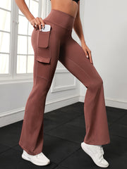 High Waist Flare Pants with Pocket