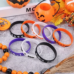2pcs Halloween Silicone Bracelet Waterproof Rubber Wristband