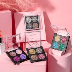 Diamond Sparkle Sequin Eyeshadow Palette, 4 Colors