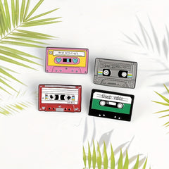 Girl's Cartoon Cassette Badge Denim Bag Accessory
