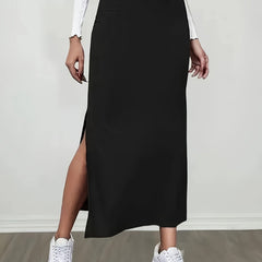 Sexy Ribbed High Rise Maxi Skirt