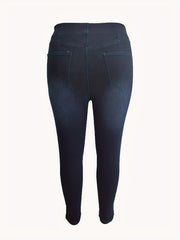 High Waisted Stretch Denim Jeans