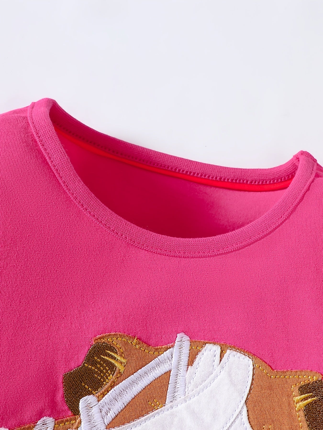 Girls' Guinea Pig Embroidered Pullover Sweatshirt