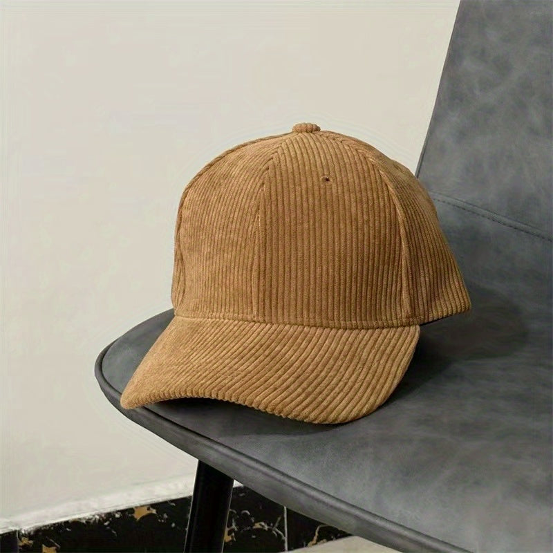 Adjustable Corduroy Baseball Cap for Outdoor Sport