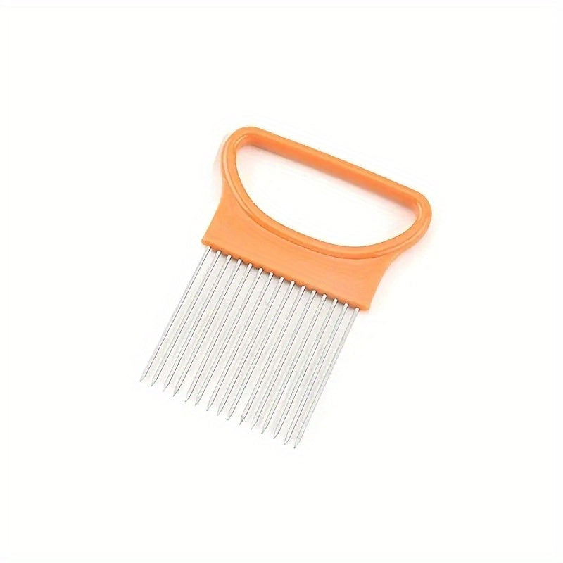 Stainless Steel Onion Insert Onion Cutting Fixer Kitchen Tool
