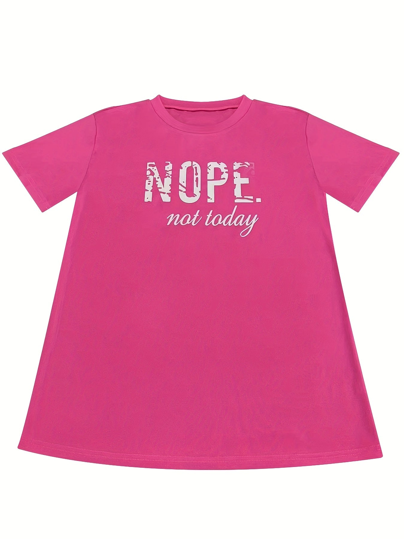 Letter Print Tee & Shorts Set