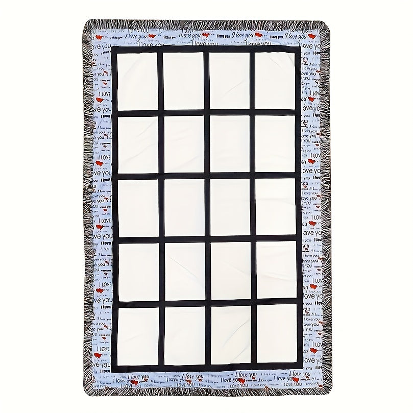 Custom 40x60 Sublimation Polyester Throw Blankets with 20 Panels