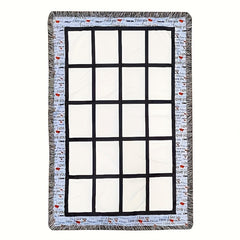 Custom 40x60 Sublimation Polyester Throw Blankets with 20 Panels