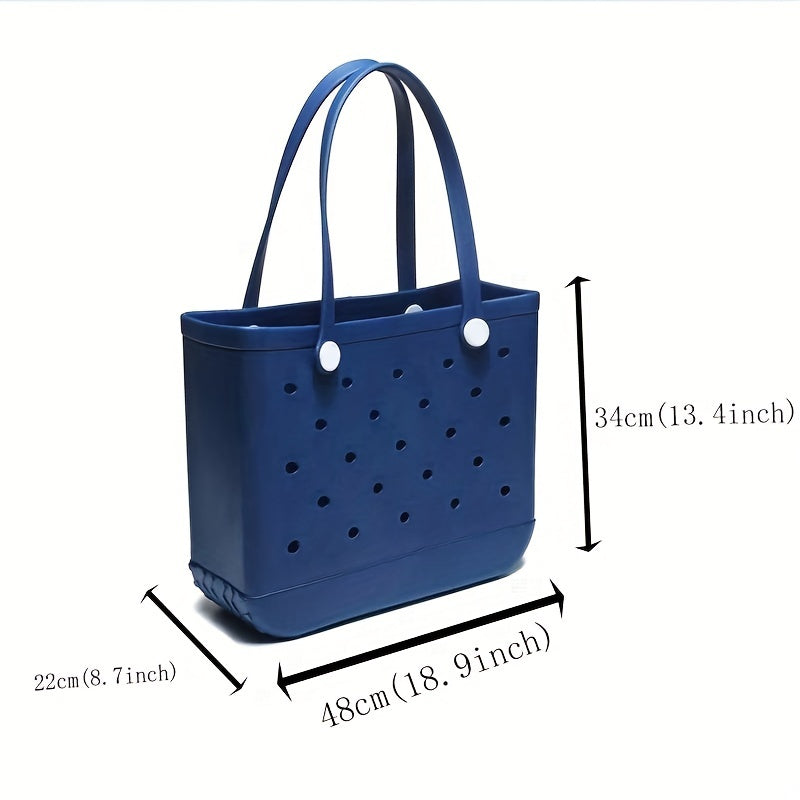 Large Beach Tote Bag Washable Open Hollow Handbag