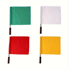 1pc Football Referee Flag Railway Signal Flag Track And Field Referee Sport Tool
