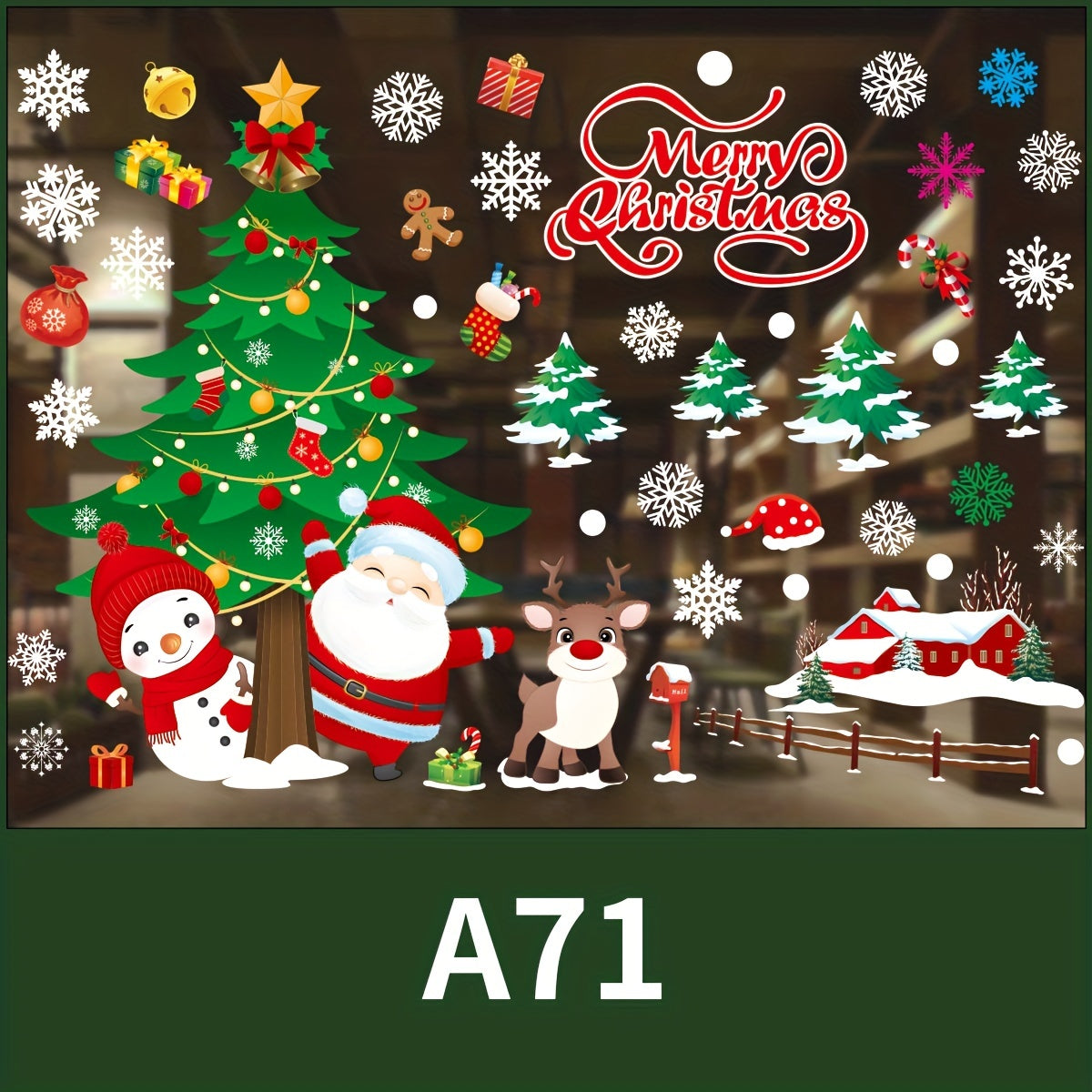 Christmas Wall Sticker Decoration PVC Window Sticker