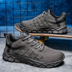 Boys Woven Knit Sneakers for Outdoor Activities