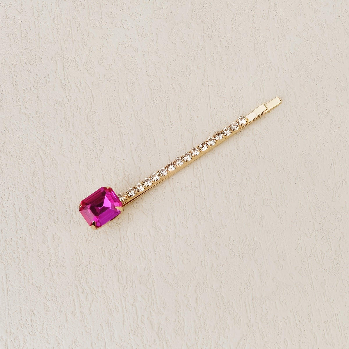 7pcs Colorful Rhinestone Hairpin Golden Hair Clip