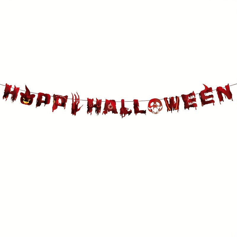 Halloween Pumpkin Ghost Theme Banner Party Decoration Supplies
