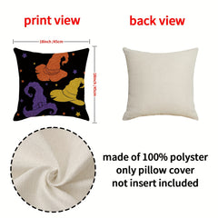 Halloween Linen Throw Pillow Covers