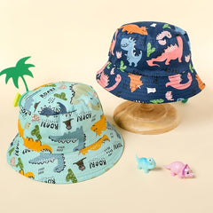 Boys Casual Dinosaur Print Bucket Hat Sun Protection