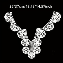 Embroidered Round Sexy V Lace Neckline Fabric DIY Collar Lace Fabric For Sewing
