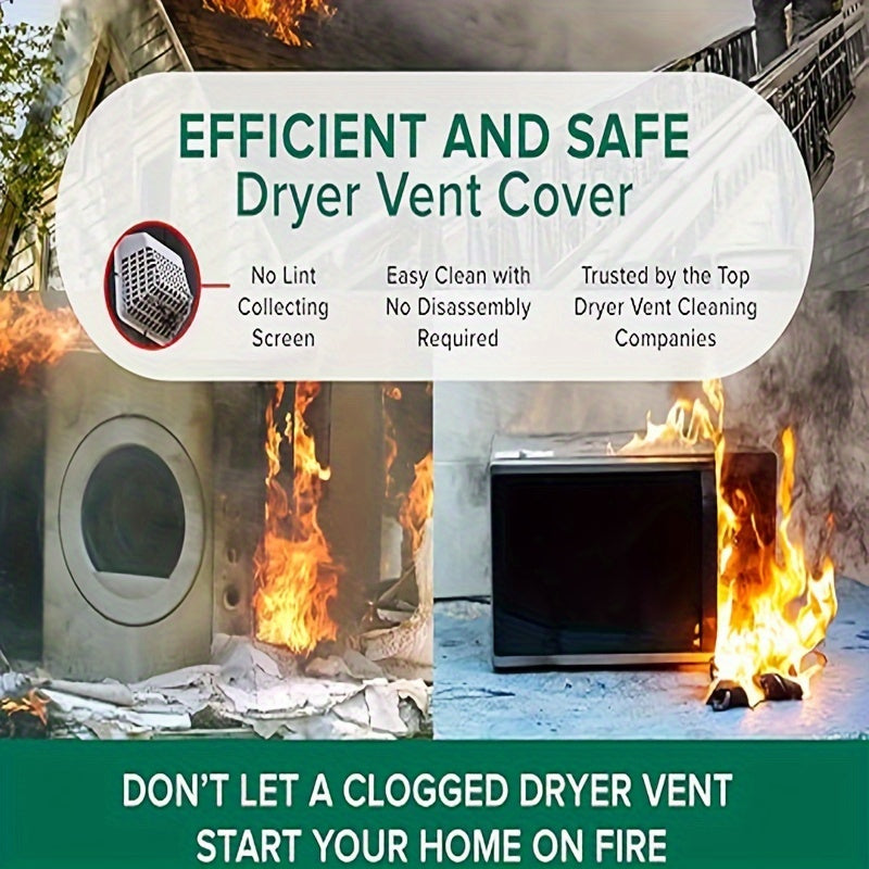 1pc Dual Door Dryer Vent Cover Wide Mount Vent