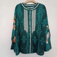 Floral Print Button Up Boho Blouse