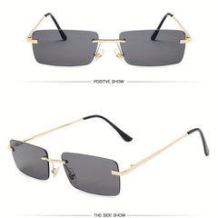 Tinted Lens Sunglasses Rectangle Glasses UV Block