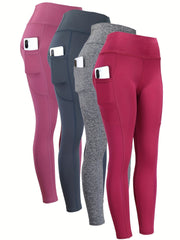 High Waist Yoga Leggings with Pocket Seamless Butt Lifting Elastic