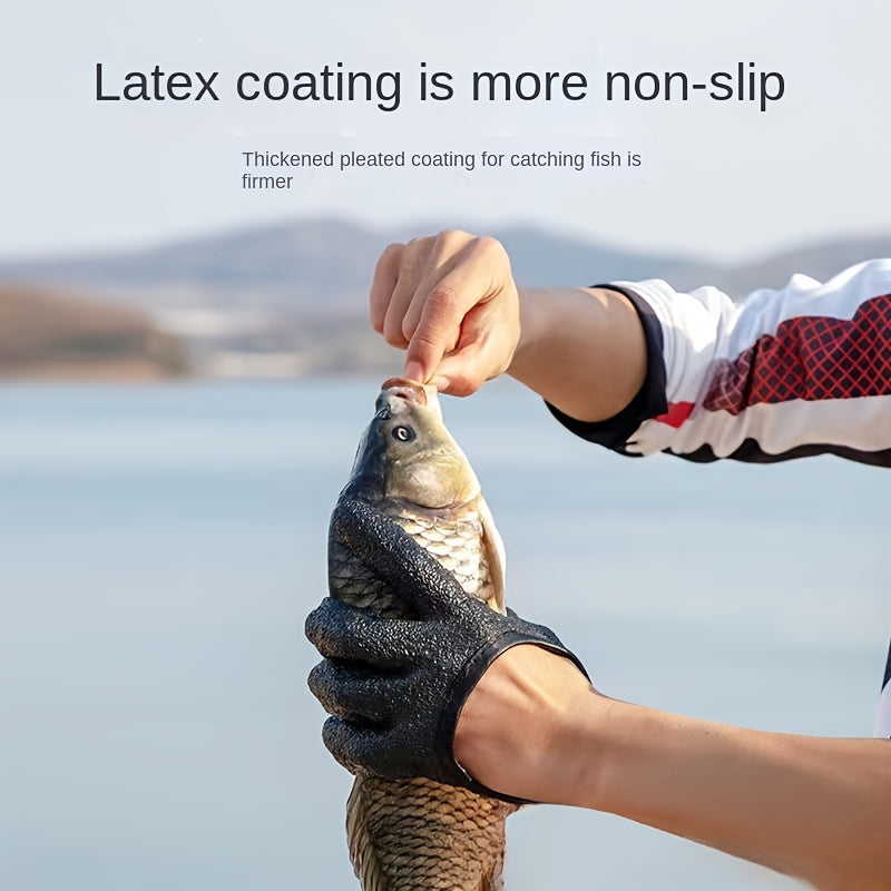 Professional Anti-slip Fishing Gloves Waterproof Fisherman Catch Fish Gloves