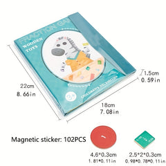 Wooden Fraction Book Set Educational Math Toys