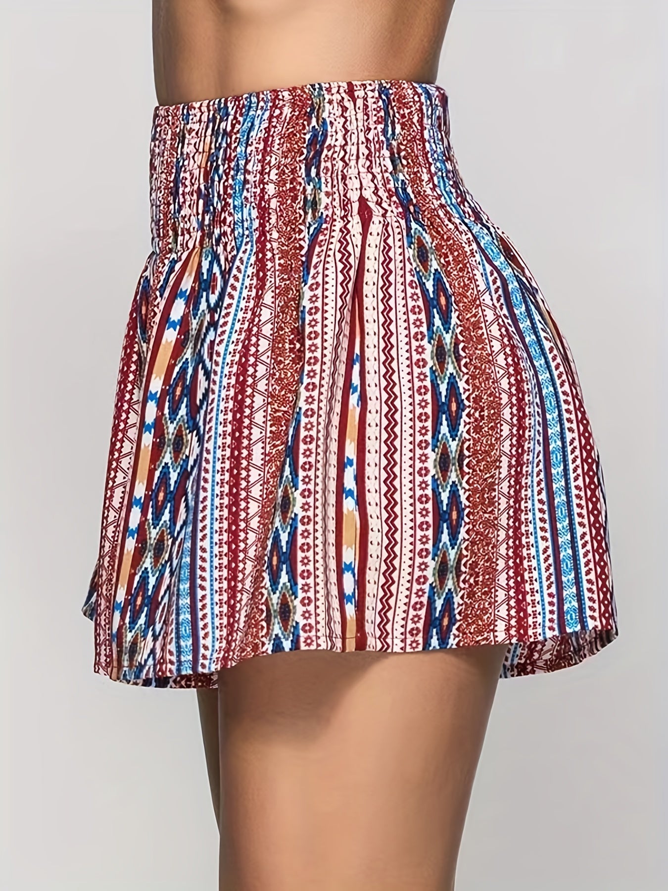 Geo Print High Waist Shorts for Spring & Summer
